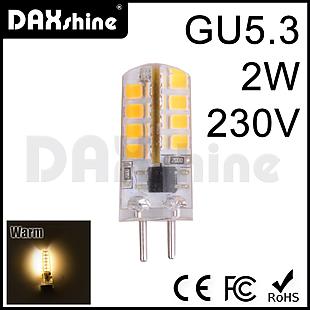 Daxshine 32LED Bulb GU5.3-2W AC230V Warm White 2800-3200K         